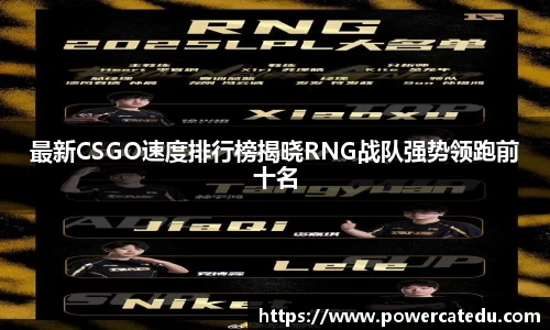 最新CSGO速度排行榜揭晓RNG战队强势领跑前十名